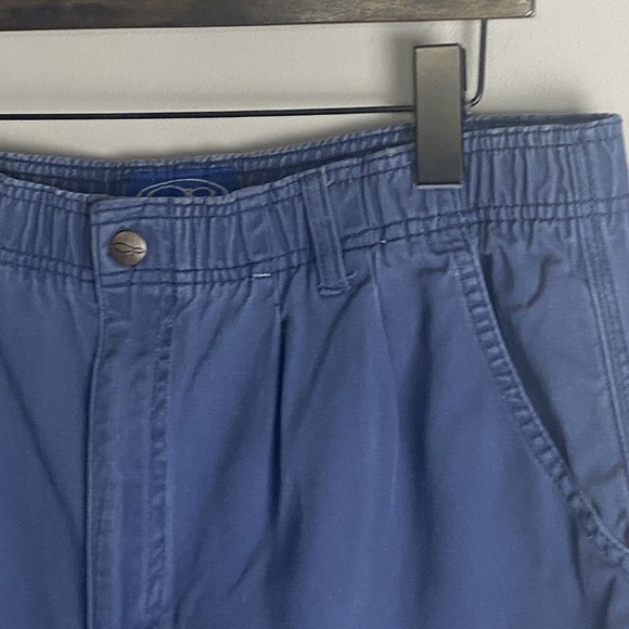 OCEAN PACIFIC OP Mens Blue Stretch Chino Shorts Size L 77952 Vintage - Picture 3 of 11